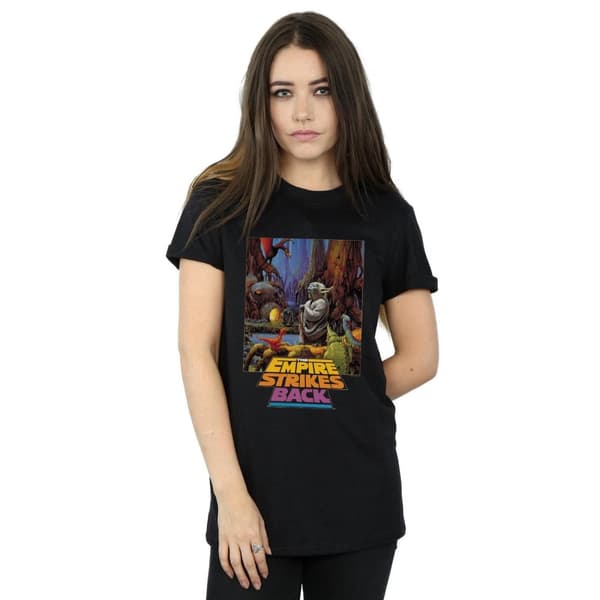 Star Wars Dam/Lady Yoda Poster Boyfriend T-shirt i bomull
