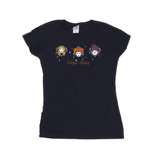 Disney Hocus Pocus Witchful Thinking - bomulls-T-shirt för kvinnor/damer Navy Blue S