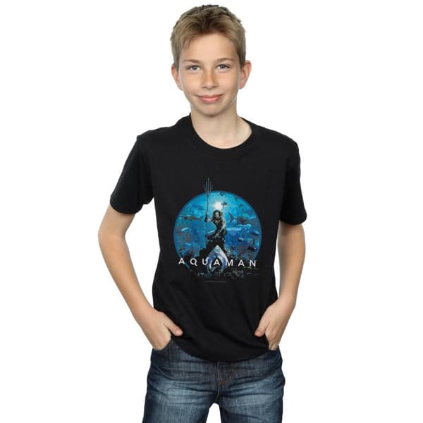 DC Comics Aquaman Circle Poster T-shirt för pojkar
