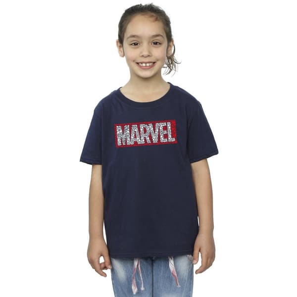 Marvel Girls Comics Hearts Logo T-shirt i bomull