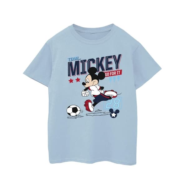 Disney T-shirt i bomull för flickor - Musse Pigg Team Musse Fotboll