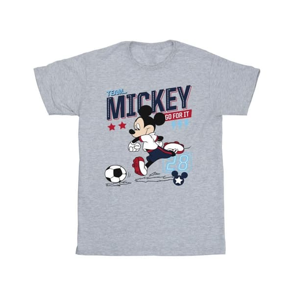 Disney T-shirt i bomull för flickor - Musse Pigg Team Musse Fotboll