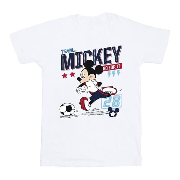 Disney T-shirt i bomull för flickor - Musse Pigg Team Musse Fotboll