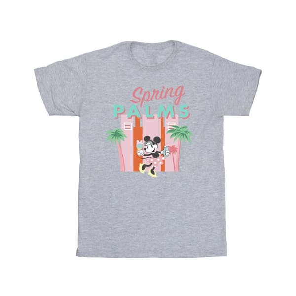 Disney Minnie Mouse Spring Palms - T-shirt i bomull för flickor Sports Grey 3-4 Years