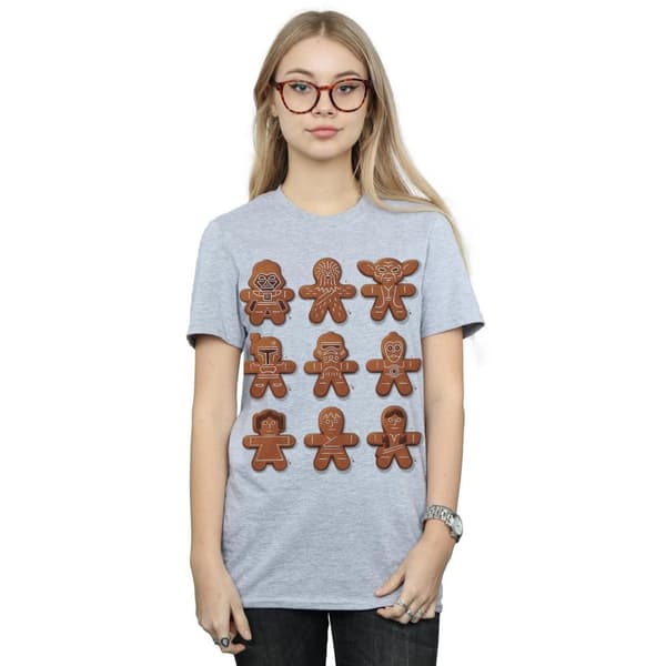 Star Wars Womens/Ladies Christmas Gingerbread Cotton Boyfriend T-Shirt