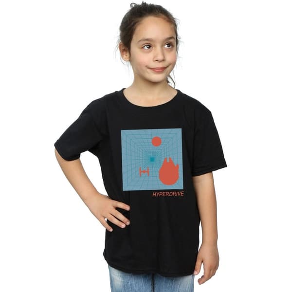 Star Wars Den sista Jedi-riddaren Hyperdrive T-shirt i bomull för flickor