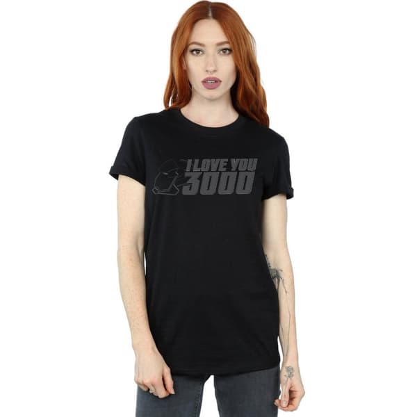 Marvel Womens/Ladies Avengers Endgame I Love You 3000 Helmet Cotton Boyfriend T-Shirt