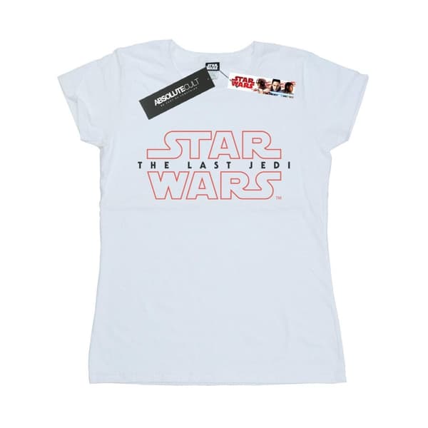 Star Wars Womens/Ladies The Last Jedi Logo Cotton T-Shirt White XL