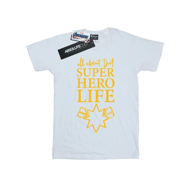 Marvel Womens/Ladies Avengers Endgame Superhero Life Sketch Cotton Boyfriend T-Shirt
