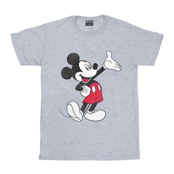 Disney Girls Mickey Mouse Traditional Wave Cotton T-Shirt