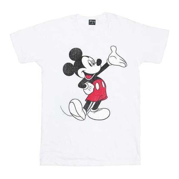 Disney Girls Mickey Mouse Traditional Wave Cotton T-Shirt