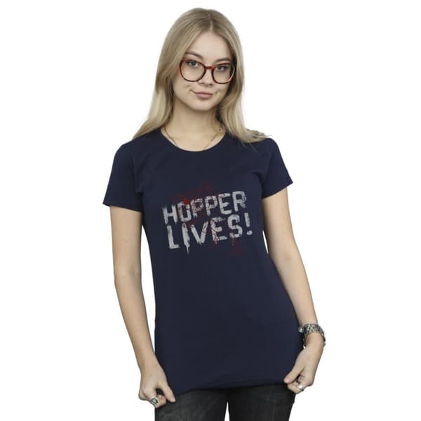 Netflix Womens/Ladies Stranger Things Hoppers Live Cotton T-Shirt