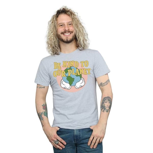 Disney Mens Musse Pigg Be Kind To Our Planet T-shirt