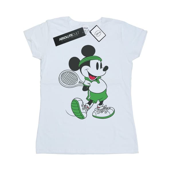 Disney Womens/Ladies Mickey Mouse Tennis Cotton T-Shirt