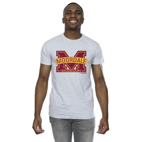Netflix Mens Sex Education Moordale Cracked M Logo 2 T-Shirt