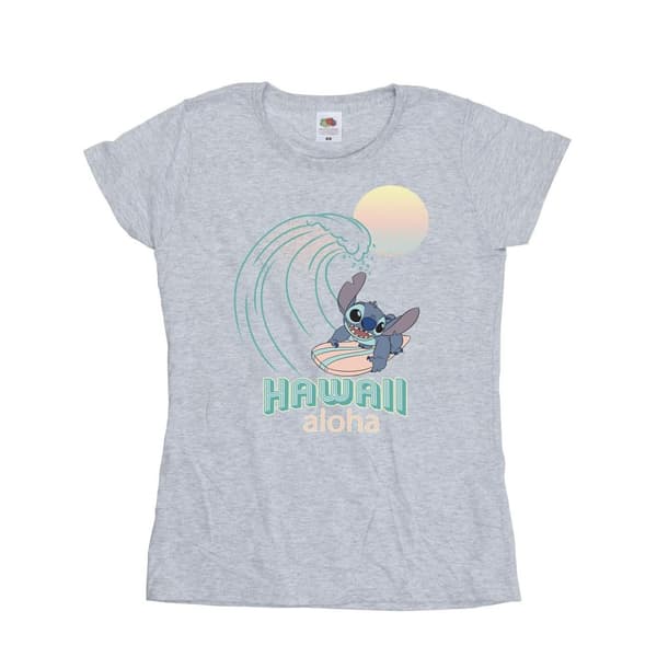 Disney Womens/Ladies Lilo And Stitch Hawaii Cotton T-Shirt