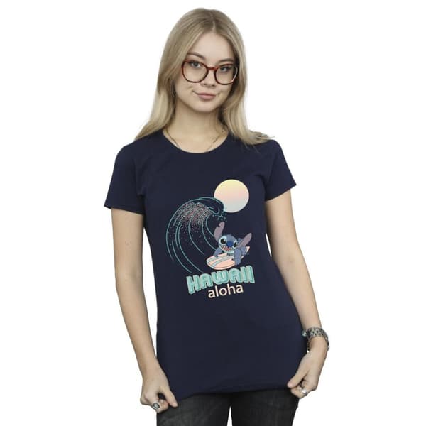 Disney Womens/Ladies Lilo And Stitch Hawaii Cotton T-Shirt
