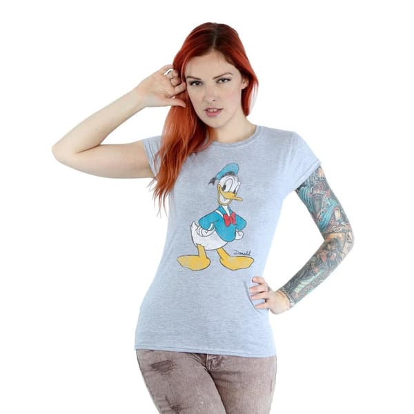Disney Womens/Ladies Classic Donald Duck Cotton T-Shirt