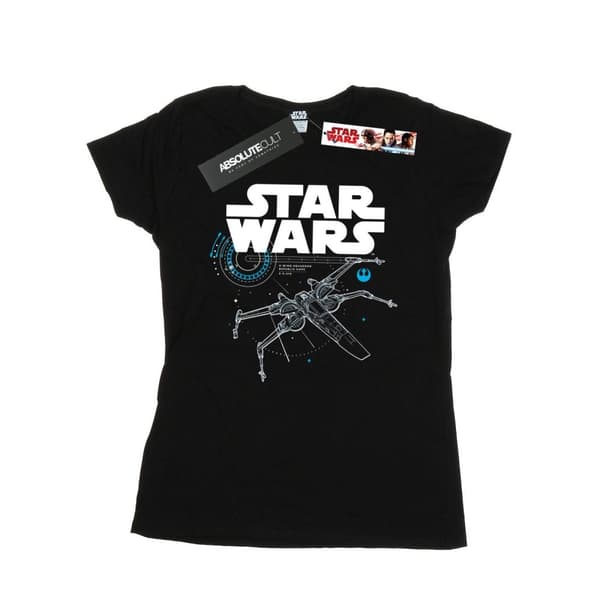 Star Wars Womens/Ladies The Last Jedi X-Wing Cotton T-Shirt