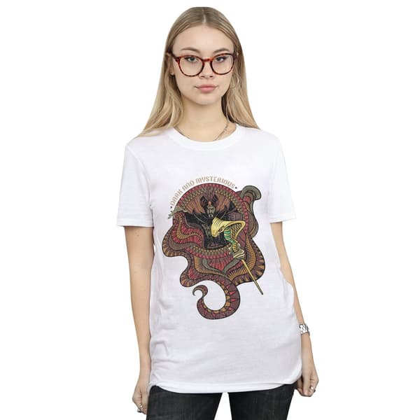 Disney Dam/Lady Aladdin Movie Jafar Mörk och mystisk Boyfriend T-shirt i bomull