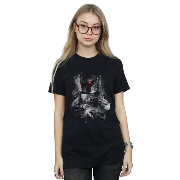 Star Wars Dam/Tjej - Boba Fett - Boyfriend-t-shirt i bomull med tryck