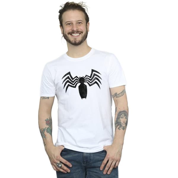 Marvel Mens Venom Spider Logo Emblem T-Shirt