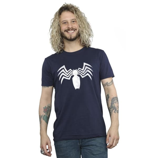 Marvel Mens Venom Spider Logo Emblem T-Shirt