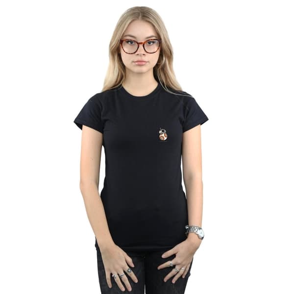 Star Wars Dam/Tjej - The Force Awakens BB-8 - T-shirt i bomull med brösttryck