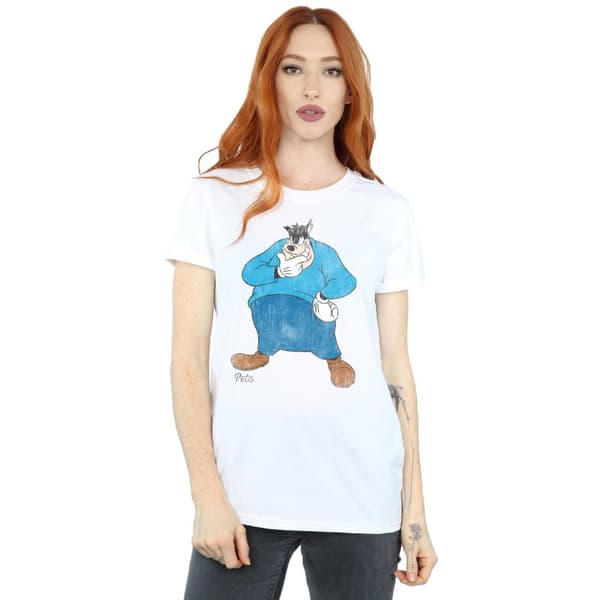 Disney Dam/dam Classic Pete Boyfriend T-shirt i bomull