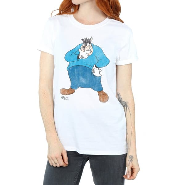 Disney Dam/dam Classic Pete Boyfriend T-shirt i bomull