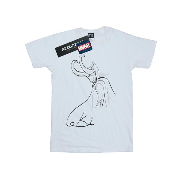 Marvel Womens/Ladies Loki Lines Cotton Boyfriend T-Shirt