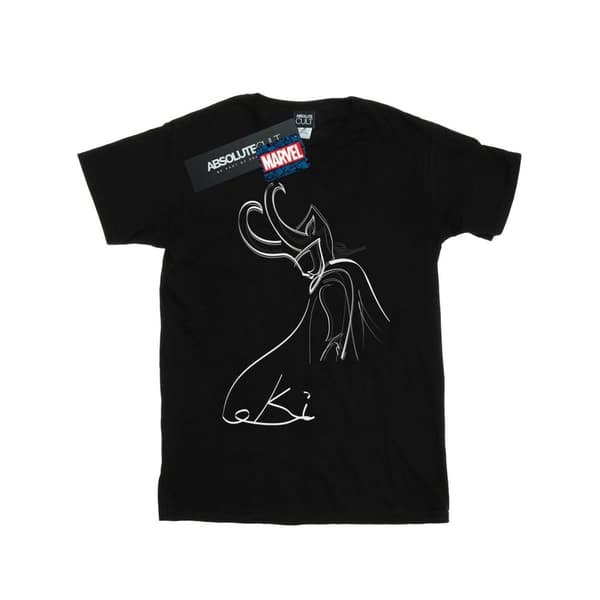 Marvel Dam/Tjej Loki linjer bomull boyfriend t-shirt