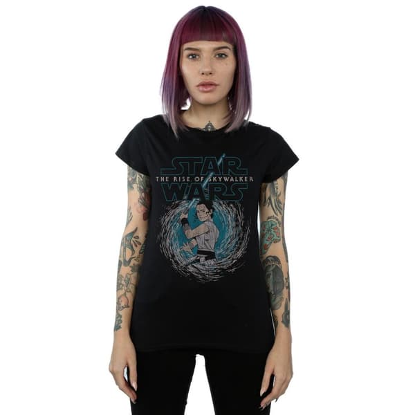 Star Wars Dam/Tjej The Rise Of Skywalker Rey Whirl Bomulls-T-shirt
