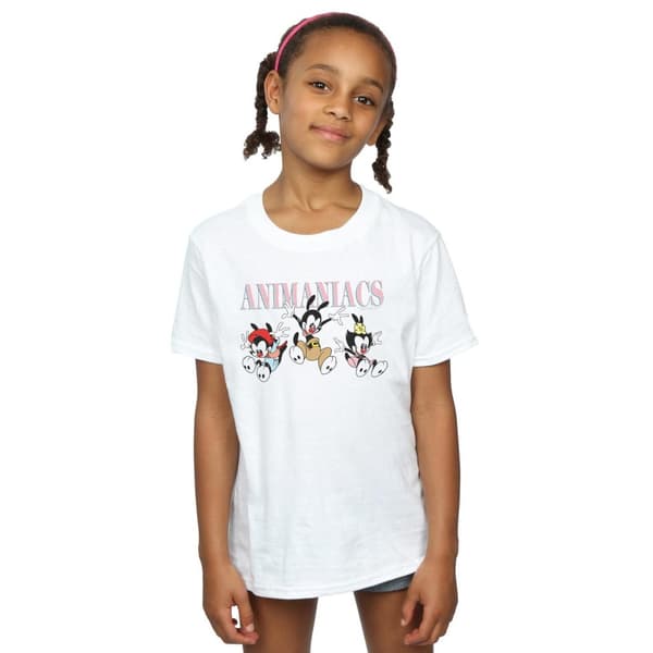 Animaniacs Girls Group Jump Cotton T-Shirt
