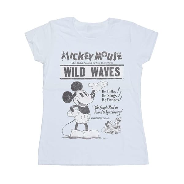 Disney Dam/kvinn Mickey Mouse Making Waves - T-shirt i bomull