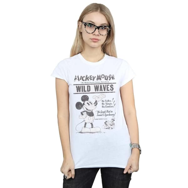 Disney Dam/kvinn Mickey Mouse Making Waves - T-shirt i bomull