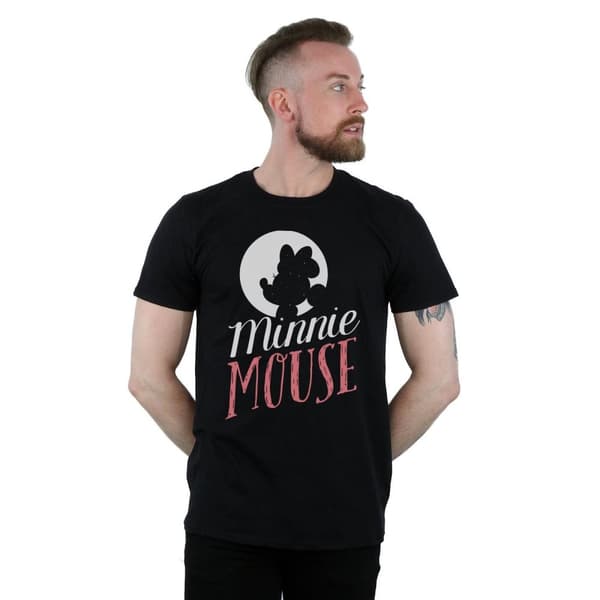 Disney Mens Minnie Mouse Moon Silhouette T-shirt