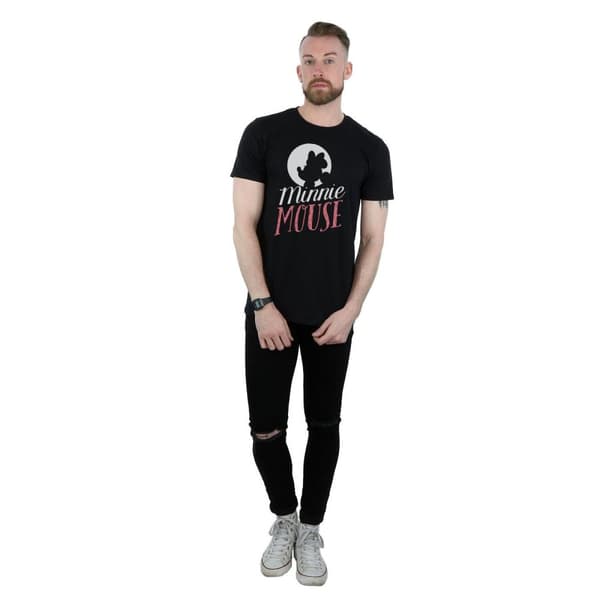 Disney Mens Minnie Mouse Moon Silhouette T-shirt
