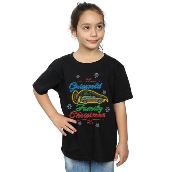 National Lampoon´s Christmas Vacation Griswold-familjens jul-t-shirt i bomull för flickor