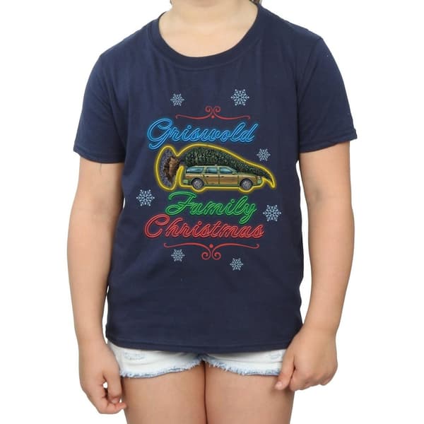 National Lampoon´s Christmas Vacation Griswold-familjens jul-t-shirt i bomull för flickor