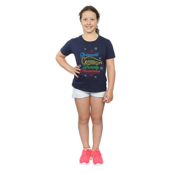 National Lampoon´s Christmas Vacation Griswold-familjens jul-t-shirt i bomull för flickor