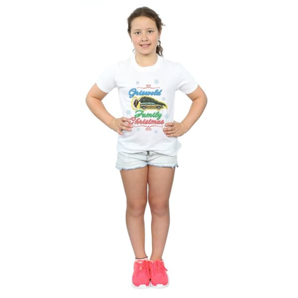 National Lampoon´s Christmas Vacation Griswold-familjens jul-t-shirt i bomull för flickor