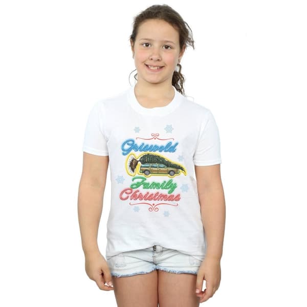 National Lampoon´s Christmas Vacation Griswold-familjens jul-t-shirt i bomull för flickor