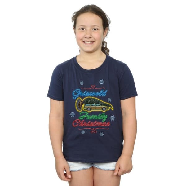 National Lampoon´s Christmas Vacation Griswold-familjens jul-t-shirt i bomull för flickor
