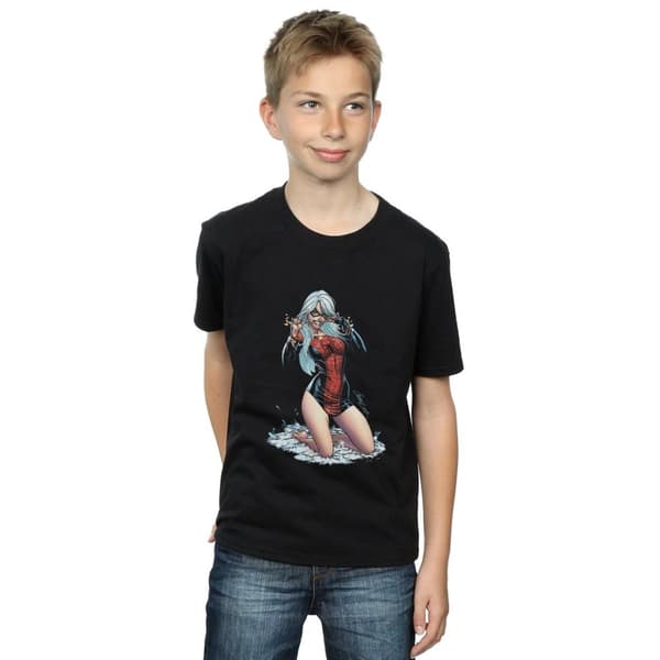 Marvel Boys Black Cat Spider Suit T-Shirt