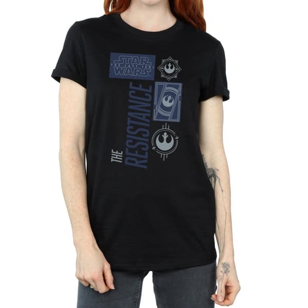 Star Wars Womens/Ladies The Last Jedi The Resistance Cotton Boyfriend T-Shirt