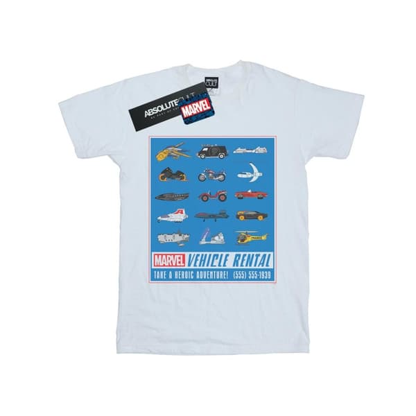 Marvel Womens/Ladies Vehicle Rentals Colour Cotton Boyfriend T-Shirt