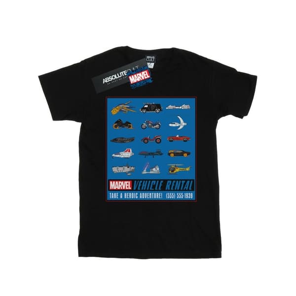 Marvel Womens/Ladies Vehicle Rentals Colour Cotton Boyfriend T-Shirt