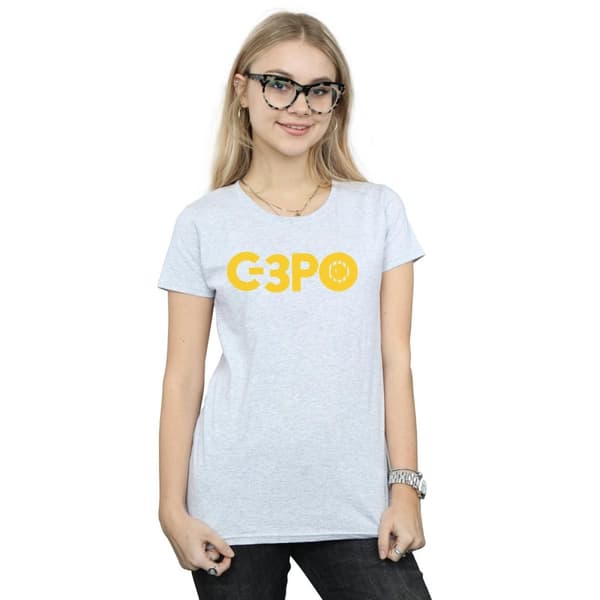 Star Wars Womens/Ladies The Rise Of Skywalker C-3PO Text Logo Cotton T-Shirt