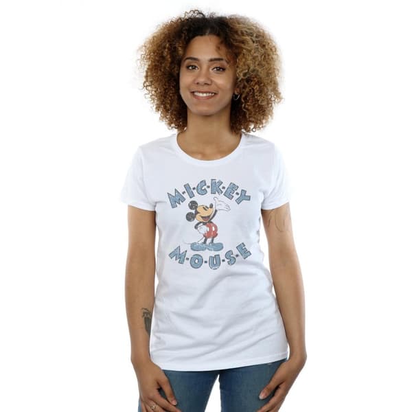 Disney Womens/Ladies Mickey Mouse Dash Cotton T-Shirt
